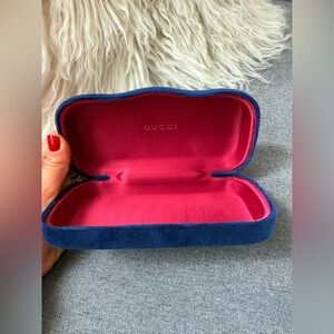 Gucci Soft Sunglasses Eyeglasses Case Blue Eyewear Case